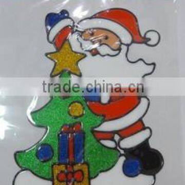 New Style TPR Christmas Jelly Window Stickers photo-6