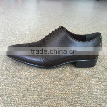 2016 New men genuine leather shoes Business Dress Pointed Toe men Oxford Shoes