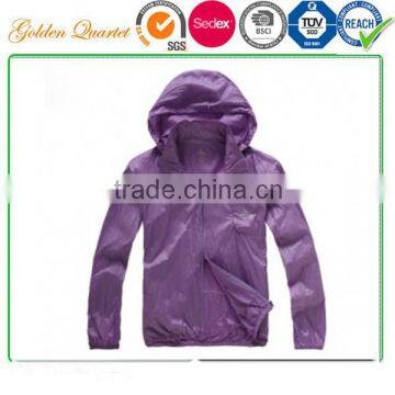 Nylon Ultrathin Lightweight Waterproof Wind Coat UV Protection Rainproof Jacket