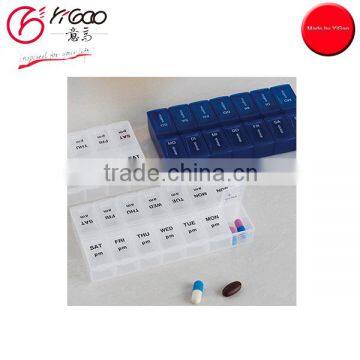 400071 fashion design 14 days plastic pill box