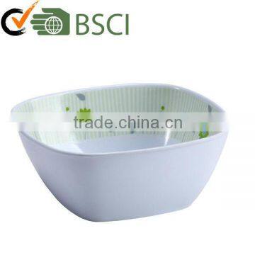 2015 new design square melamine soup bowl