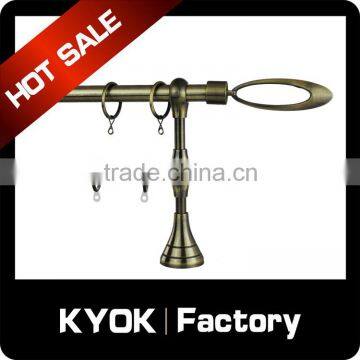 KYOK double curtain rod set,electroplating wrought iron curtain finials for home decoration