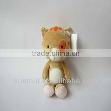 Lovely Cartoon Big Head Stuffed Cat With Eye Patch