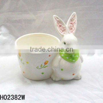 Easter rabbit mini ceramic pot