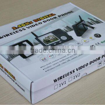 3.5" wireless video door phone door viewer /Digital 2.4G Hz wireless transmission with picture taking