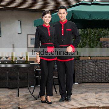 customized design top quanlity restaurant hotel waitress wait modern uniforms hotel uniform design