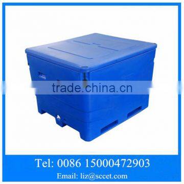 1000L cold storage fish container, fish cooler for fish storage by rotomolded LLDPE material