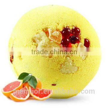 Mendior Grapefruit Orange essential oil Bath Bombs with bath bead Natural Bath Fizzers OEM Brand