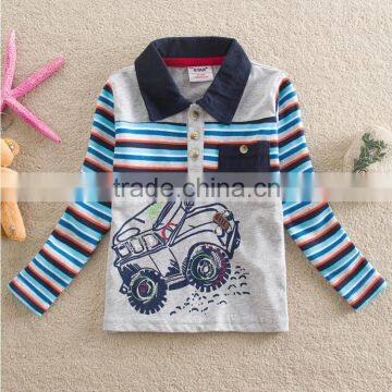 2-6Y (85519#Navy and Gray)OEM Kids clothing spring cotton boys polo shirt children cotton jersey tops