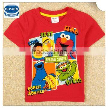 (C5006) red 18M-6Y new design baby boy short sleeve t shirt wholesale kids blouse