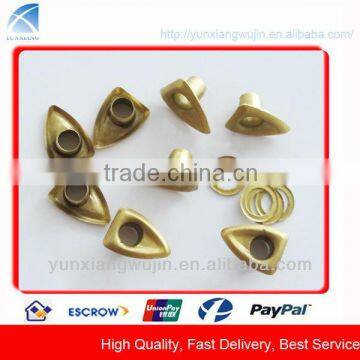 YX-06 unique antique gold eyelet brass eyelets for shoes