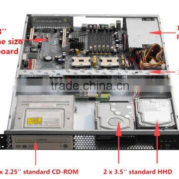1U Industrial Computer pc Server Chassis With Dedicated 1U Power Supply, ATX Motherboard,CD-ROM photo-2