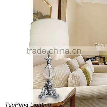 Hotel bed side crystal table lamp
