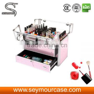 aluminum pink make up beauty case