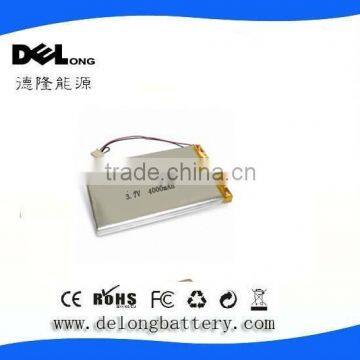 Shenzhen manufacturer lithium polymer battery 3.7v with 4000mah customized capacity for power device