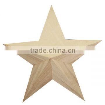 2016 hot sale wood christmas ornaments ,wood star christmas hanging decorations