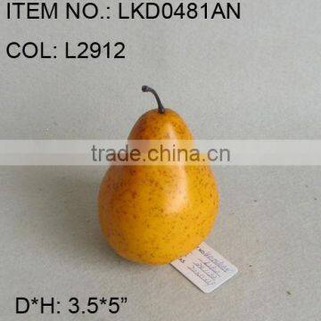 2013Artificial Fake Fruits 3.5*5" Artificial Polyfoam Weighted Pear House Decoration