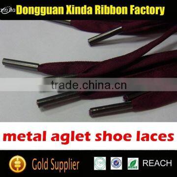 High quality polyester shoe lace wholesale shoe laces metal tip