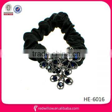 2014 Designer african hair accessories double flower fancy Hair Tie