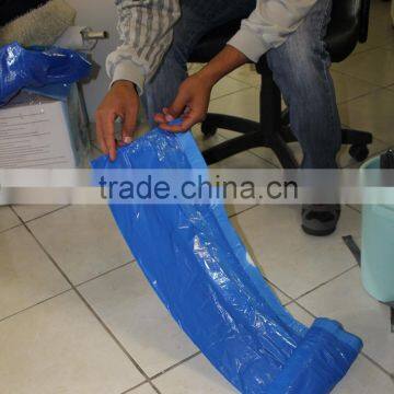 HDPE Plastic Blue Drawstring Trash Bag on Roll photo-3