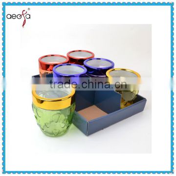 Colorful Storage Jar with Lid Glass Jar Set