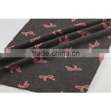 New style yarn dyed bowknot knitted rayon polyester jacquard fabric