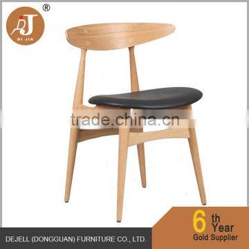 General Use Solid Wood Design Dining Chair with PU Seat Cushion