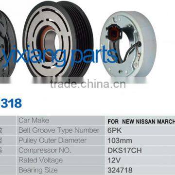 Wholesale Auto Parts 12V 103MM 6PK DKS17CH Compressor Clutch For New Nissan March photo-2
