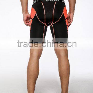 Guangzhou Wholesale or Custom Men Spandex Black White Compression Wolf Boxer Shorts Running Shorts photo-3