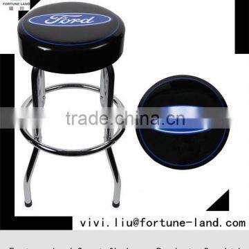 360 degree Rotation blue black metal Bar Stool high chair