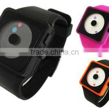 fashion wrist black square OEM plastic watch with your design