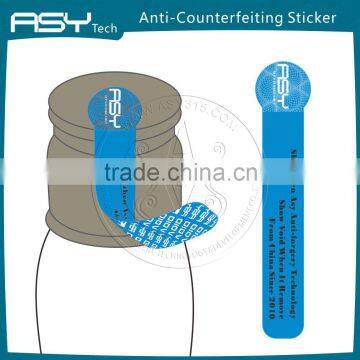 Anti-Counterfeit Feature security warranty VOID seal sticker