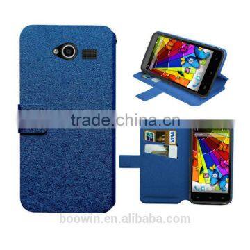 For mobistel F6 case blue standing wallet leather case with high quality factory price