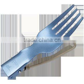 Titanium Metal Stainless Eco-friendly Outdoor Picnic Folding Fork photo-3