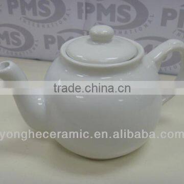 FACTORY Wholesale 370cc Ceramic white Mini Tea pot