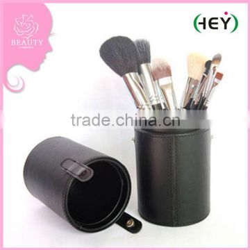 High quality beautiful 7pcs makeup brush set, synthetic hair make up brush with PU case