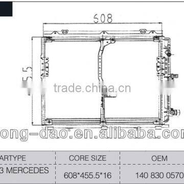 aluminum auto condenser for BENZ