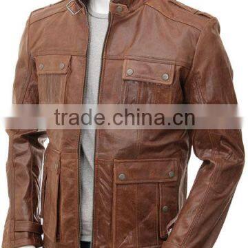 SHORT LEATHER MEN'S JACKET