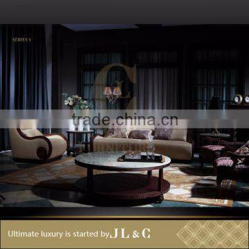 AT05-51 Hand Carving Feet Solid Wood Round Tea Table High-end Furniture Factory Price From China JL&C Furniture photo-3