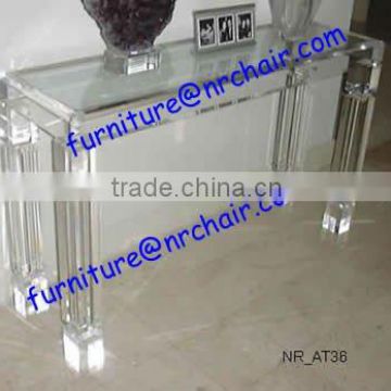 acrylic console table