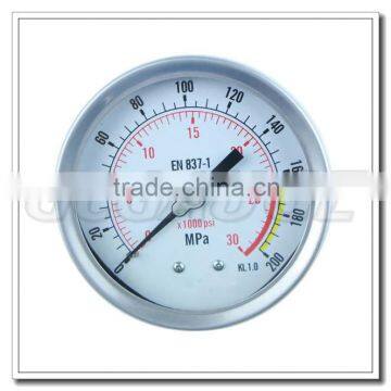 High Quality Back Connection High Pressure All Stainless Steel Gauges 2000bar photo-2