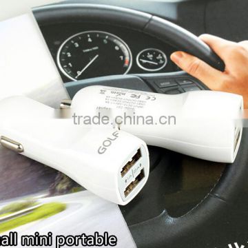 High quality car charger,promotional dual car charger dual USB PORTS