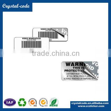 Anti-forgery pressure sensitive water-sensitive destructible paper security VOID label                        
                                                Quality Choice