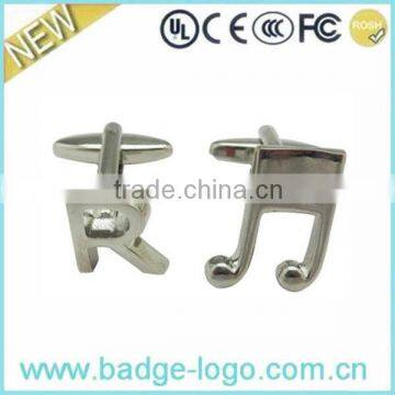 Custom Music Symbol Silver Cuff Link