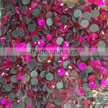 high quality ss20 new hot pink color dmc hot fix rhinestone for boutique