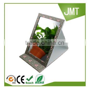 Foldable cosmetic table mirror for ladies