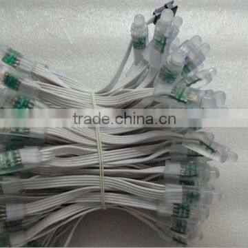 WHITE Wire IP68 DC12V Input 12mm Through-hole LED RGB Dump Node;100pcs a String photo-2