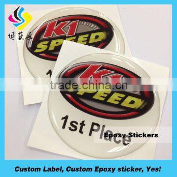 Popular design epoxy resin sony logo sticker for decoration