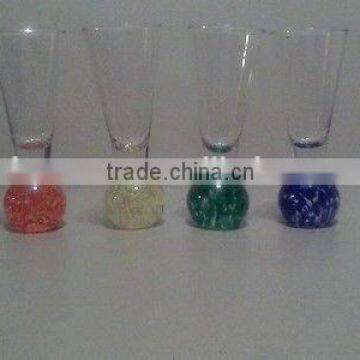 Colored bottom ball shot glass sale