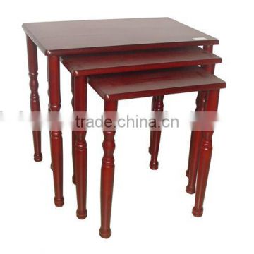 C140 Factory Promotional Wooden Nesting Table Set